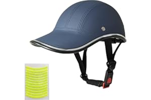 DEVITRYE Bicycle Helmet for Adults Small/Large Bike Helmet for Women and Men Adjustable Safe Baseball Cap PU Sunshade 21.7-24.4 INCH Bike Cycling Helmets with 12PCs Reflective Sticker