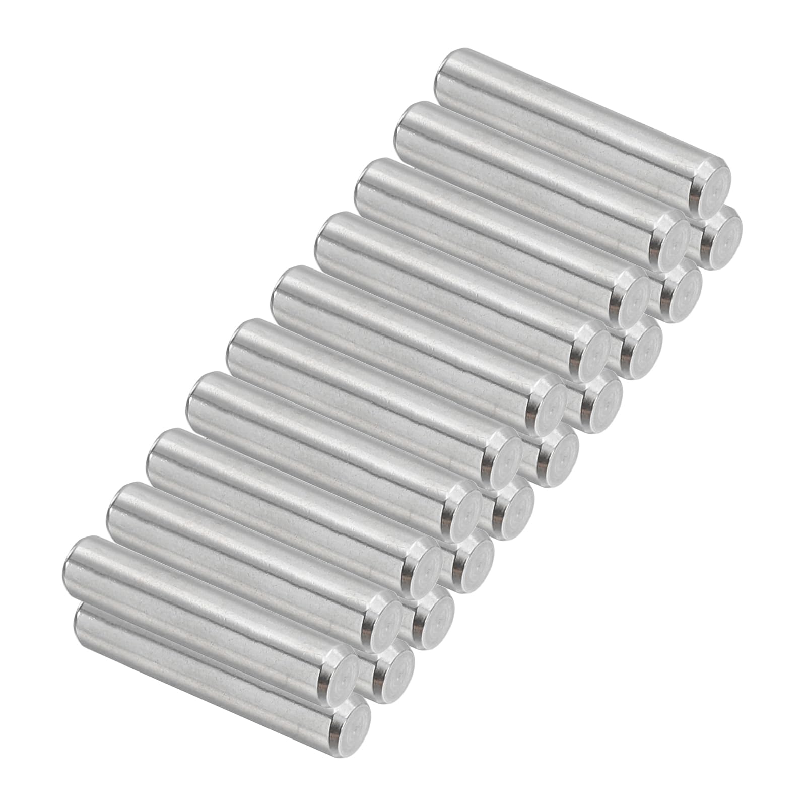 PATIKIL 304 Stainless Steel Dowel Pins 5 x 25 mm, 24 Pack Metal Dowel Pins Shelf Pegs Support Shelves Bunk Bed Fasten Elements Hardware for Furniture Fixing Component Position