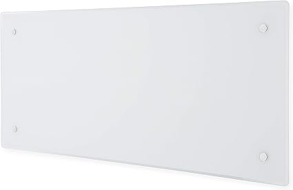 Adax Clea H - Radiador eléctrico moderno de vidrio 340mm, 800W | KDT Blanco | IP24C, Class II