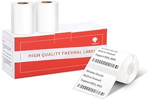 Phomemo [3x230 pcs] Labels Square Series, 3 Rolls 1.57''x1.18'' (40x30mm) M110 M100 M220 M221 Labels, White, 230 Pieces/Roll,All-Purpose Adhesive Thermal Phomemo Original, Compatible with Ponek