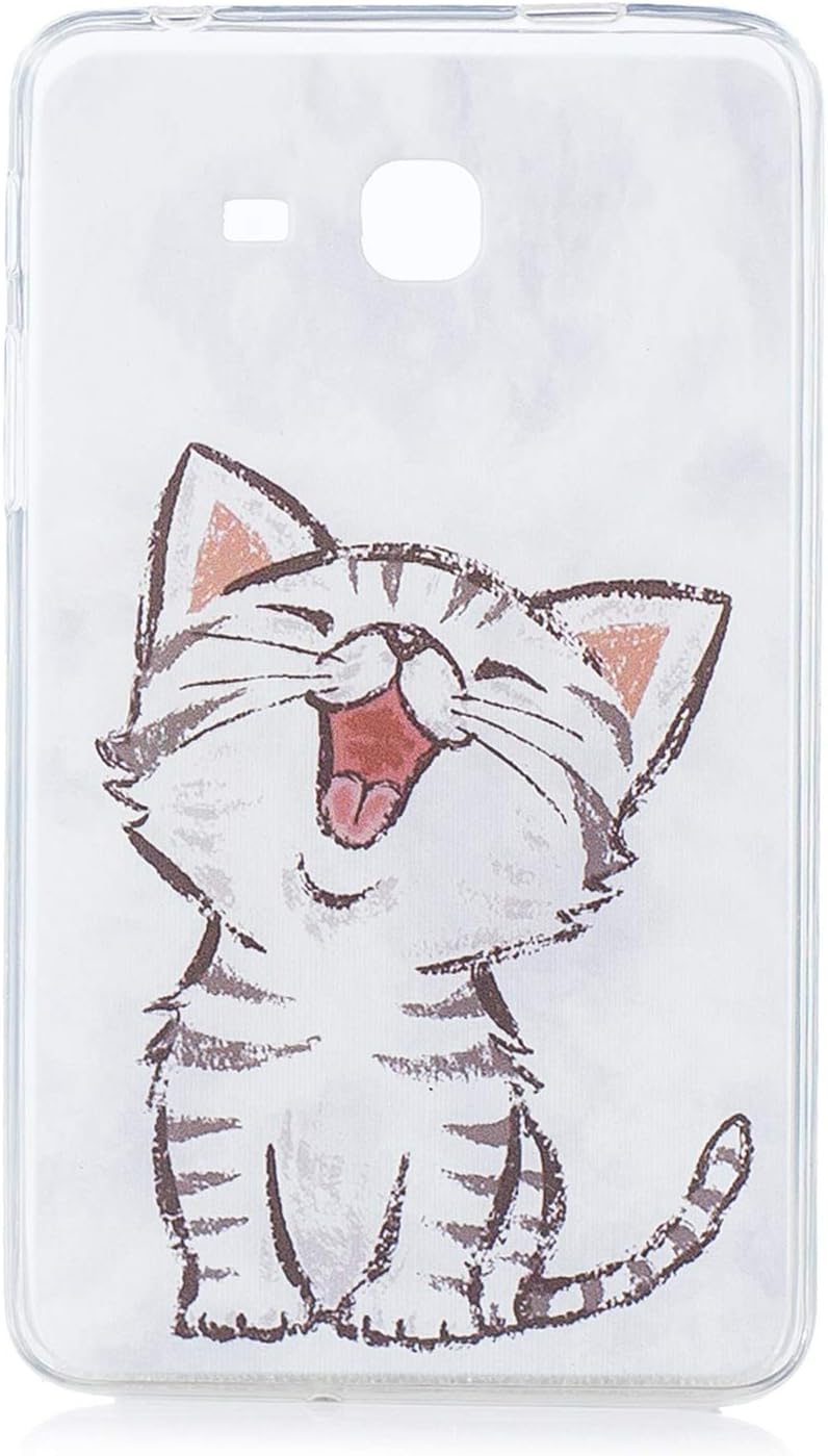 XTstore Silicone Case Compatible with Samsung Galaxy Tab A 7 Inch (SM-T280/T285) - Soft TPU Flexible Anti-Scratch Shock-Resistant Protective Cover Shell for Samsung Tab A6 7.0", Cat