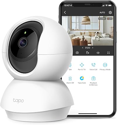 Tapo TP-Link 2K Pan Tilt Security Camera C210 Baby Monitor Night Vision Motion