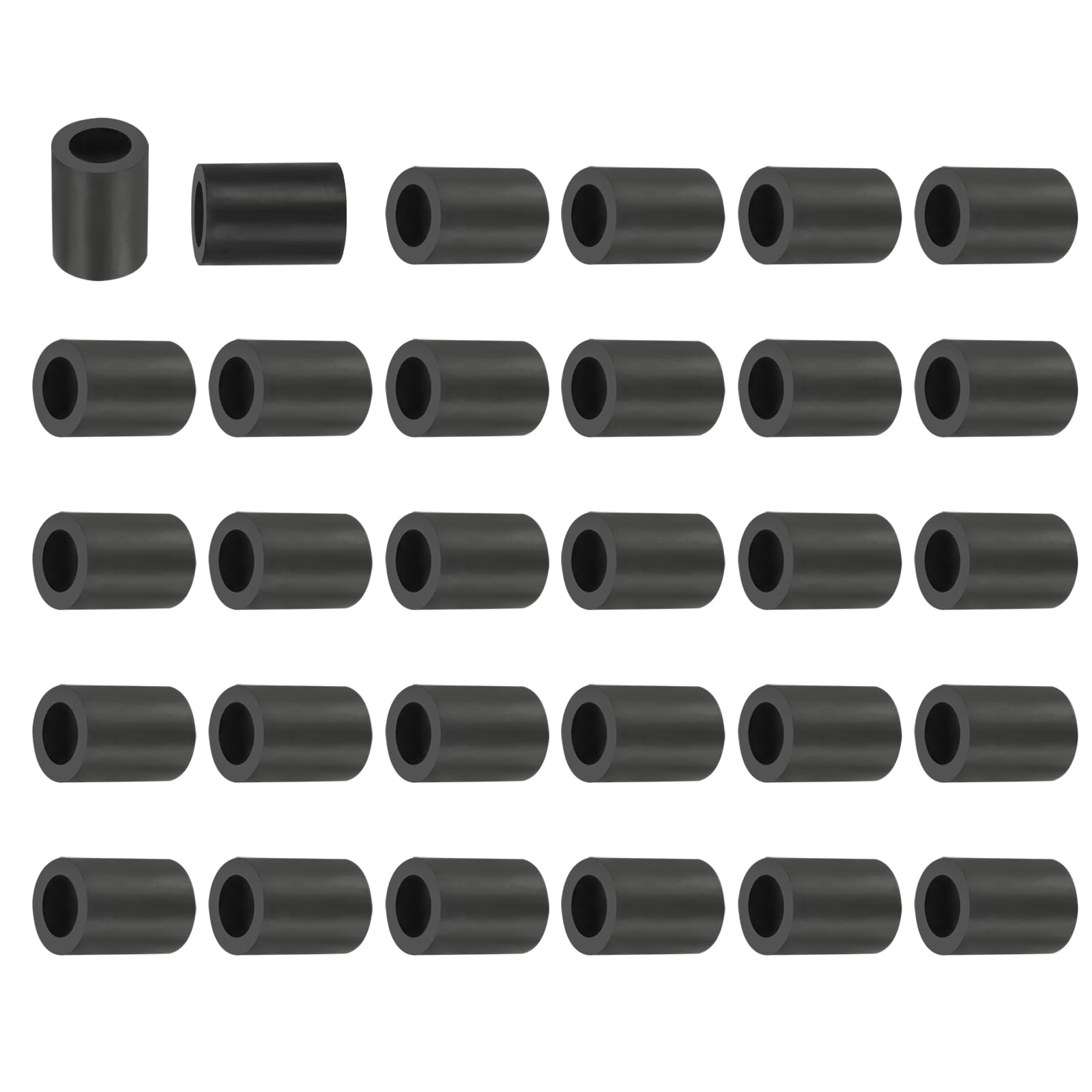 PATIKIL Multi Purpose Rubber Spacer, 30Pcs 12mm ID x 18mm OD x 25mm T Neoprene Round Anti-Vibration Isolation Pads Isolator Rubber Bushings Spacer Washer for HVAC Bolts Car Accessories