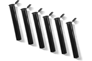 TORMEN 116mm Tubes, Waterproof Airtight Container Plastic Squeeze Bottles with Caps (Black 6 Pcs)