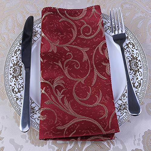Elehere Cloth Dinner Table Napkins 17 x 17 Inch 1 Dozen, Polyester Set of 12 Machine Washable Restaurant/Wedding/Hotel/Daily Tabletop Accessories (Napkin 17\