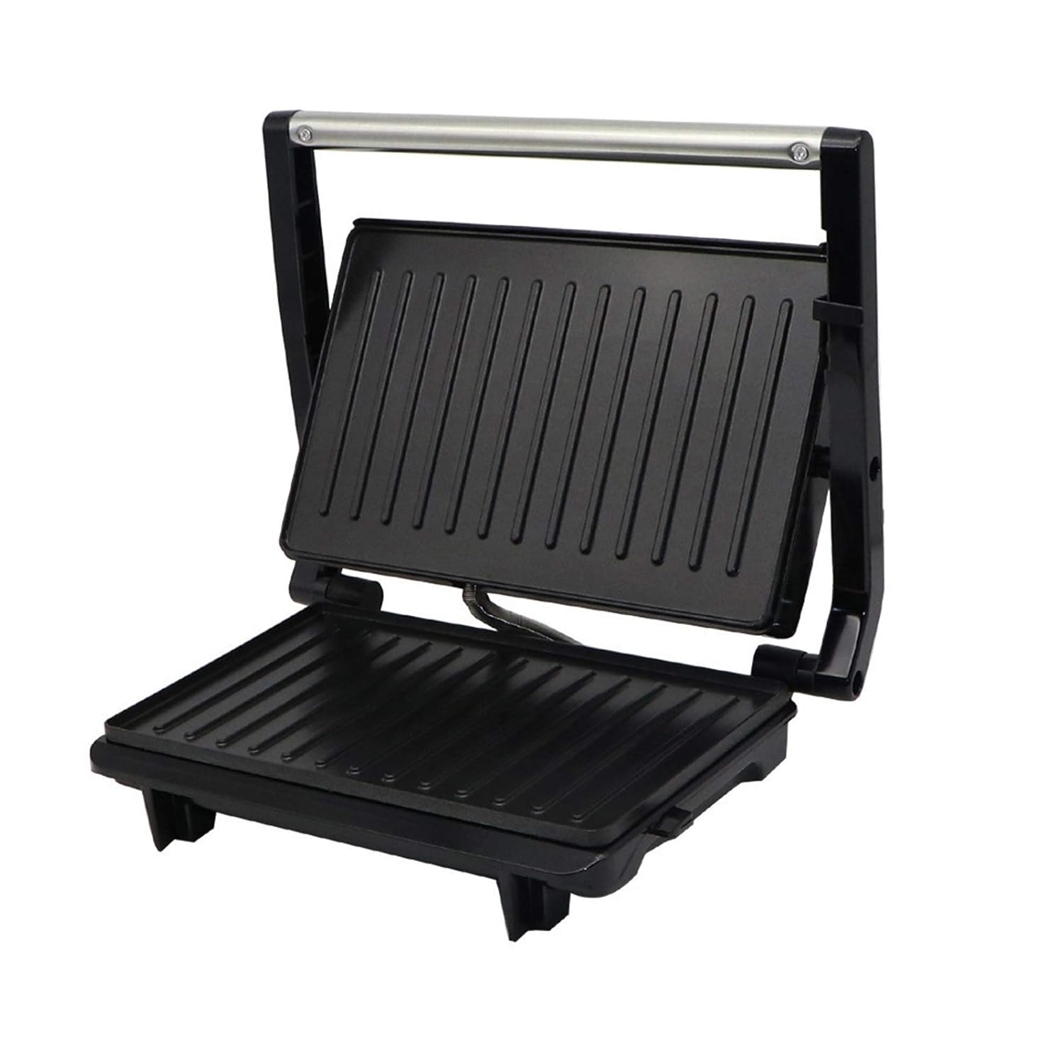 Negaor Electric Indoor Grill, Griddle Press, Opens Flat to Double