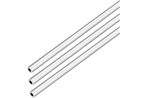 DMiotech 3Pack (3mm OD x 2mm ID) 6063 Aluminum Round Tube 300mm Length Industry Metal Tubing for Machinery Frame Construction DIY Projects