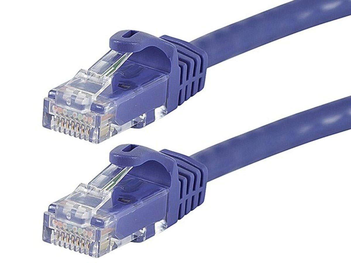 Monoprice 50-Feet FLEXboot Series 24AWG Cat6 550MHz UTP Ethernet Bare Copper Network Cable, Purple (109858) — image 1