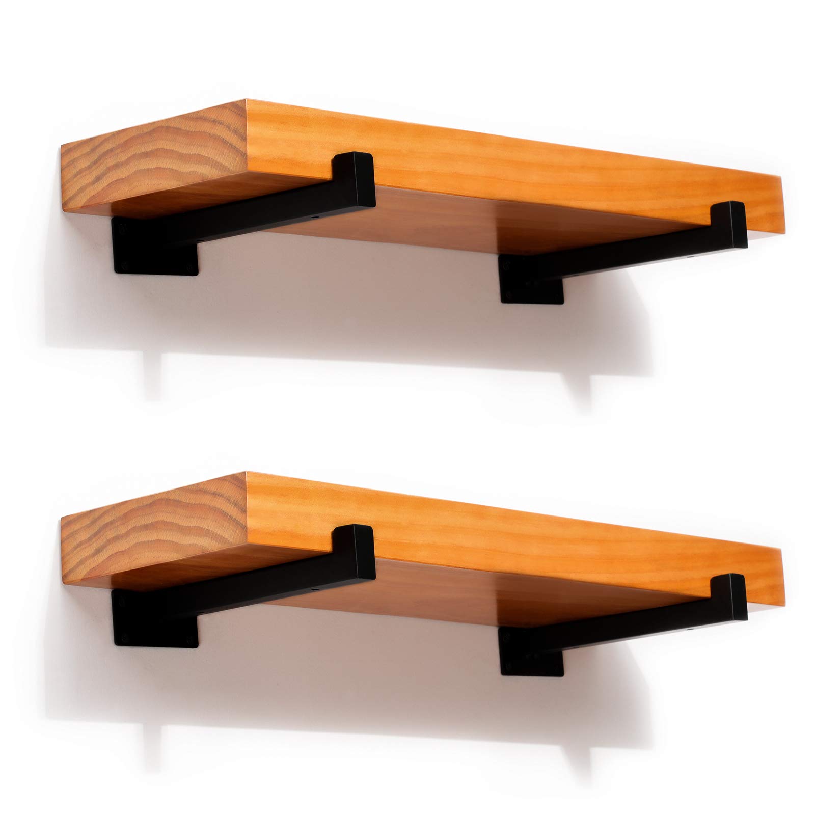 Buy Floating Shelf Brackets 8 inch,Black Heavy Duty Folding Wall