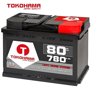 Tokohama Autobatterie 12V 80AH Starterbatterie ersetzt 70Ah 72Ah 74Ah 77Ah 85Ah