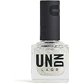 UN/DN Vegan Nail Polish - Deep Breath - Clear Glitter Nail Polish - Fingernail Polish for Women and Men - Long Lasting, Cruelty Free - 0.5 oz