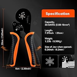 Ferrule Crimping Tool kit AWG30-5 Self-Adjusting