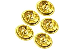 SEWACC Kerosene Lamp Floating Wicks 5Pcs Metal 4Cm Oil Holder for Temple Use and Candle Ceremonies