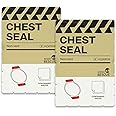 RHINO RESCUE Chest Seal Non-Vented, Sterile Emergency Trauma Dressing, IFAK Medical Supplies for Wound Care,Gunshot Wound, Sucking Chest, FSA/HSA Eligible (2 Count)