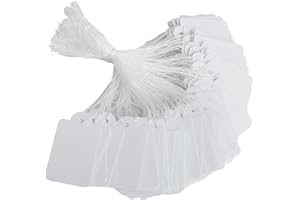 Price Tags and Connecting Rope 500 String Merchandise Tag White Mini tag, Display Tag,Marking Strung Tags Writable Label for 