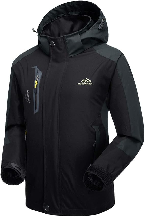 Amazon Wohthops マウンテンパーカー アウトドア メンズ 撥水 防風 ジャケット バイク 登山ウェア 防寒コート 登山服 通気 フード付 取り外し可能 春秋冬用 コート ジャケット 通販