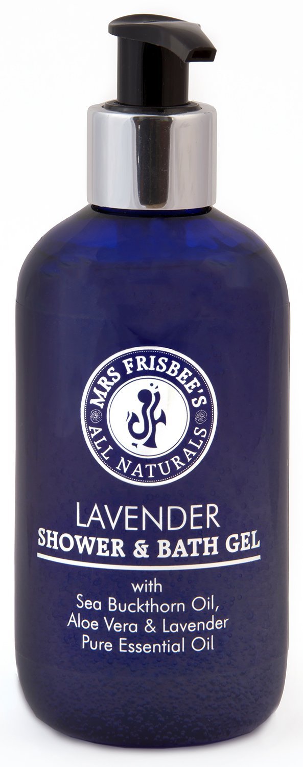 Lavender Shower & Bath Gel, made with Lavender Pure Essential Oil, Aloe Vera, Sea Buckthorn and Soap Bark Tree Extract/Natural/Vegan/Sulphate Free/Cruelty Free (250ml)