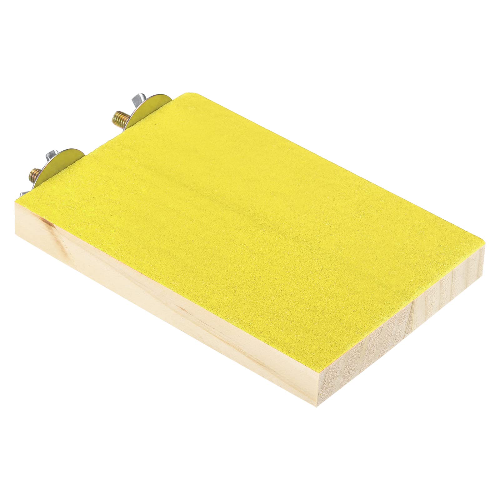 PATIKIL Bird Perch Stand, Parrot Stand Platform Playground Paw Grinding Clean for Parakeet Cockatiel Cage Accessory, Yellow