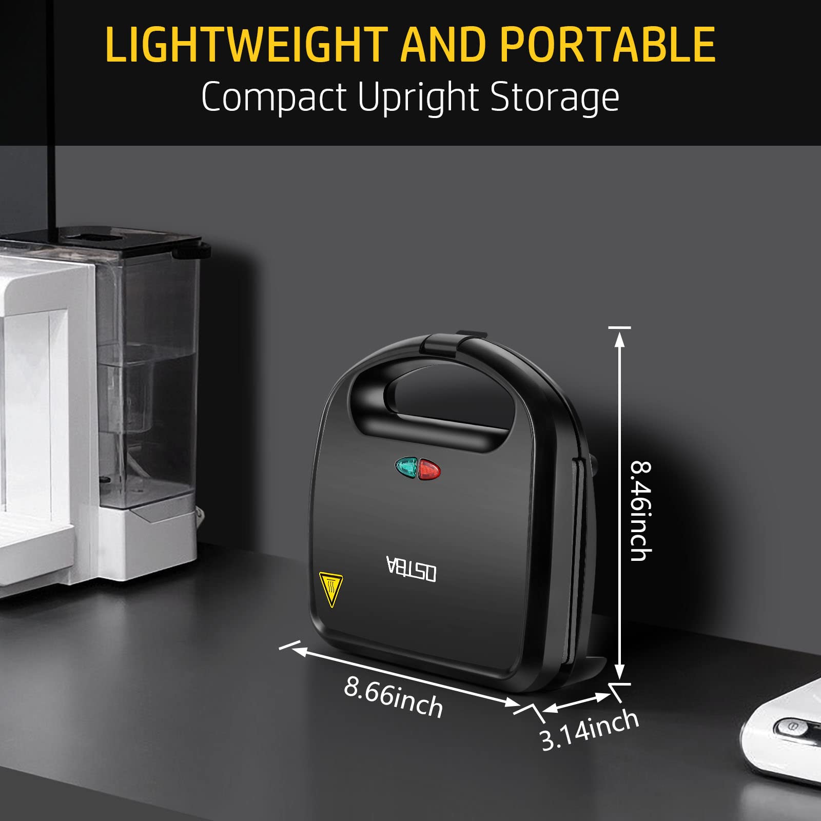 OSTBA Sandwich Maker, Toaster and Electric Panini Press with Nonstick