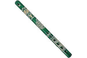 Mia Jewel Shop - Handmade Colored Bamboo Wooden Flute | Tribal Nature Pattern | Native Recorder for Beginners, Meditation & M