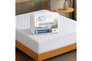 The Grand Hotel Collection Full XL Size Mattress Pad - Thin, Lightweight, and Breathable Mattress Pad - Ideal for Hot Sleepers & Plush Mattresses - Stretch Fits up to 15" - Easy to Wash (54 x 80)