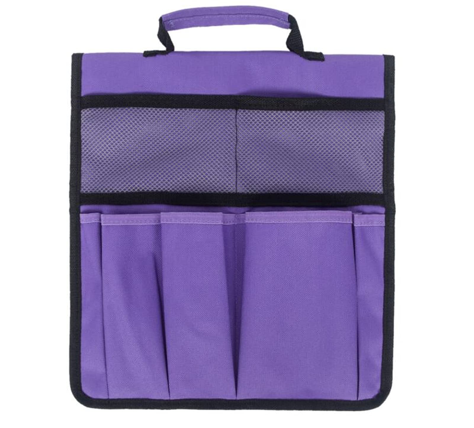 Foldable Gardening Tool Storage Bag with Pockets Garden Plant Tool Organizer Multi Function Storage Bag Yard Carrier Bag for Garden Patio Garage (Purple)