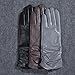 MATSU Classic Women Winter Warm Lambskin Leather Ruched Driving Gloves(Long fleece/Nylon lining) M9021