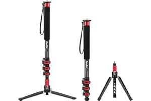 Avella A324D Aluminum 67 Inch Camera Monopod Professional Telescopic Video Monopods Base Tripod for Canon Nikon Sony Olympus Panasonic DSLR Camera Black