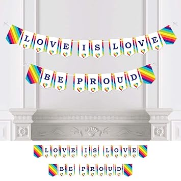 Big Dot Of Happiness Love Is Love Gay Pride Lgbtq Rainbow
