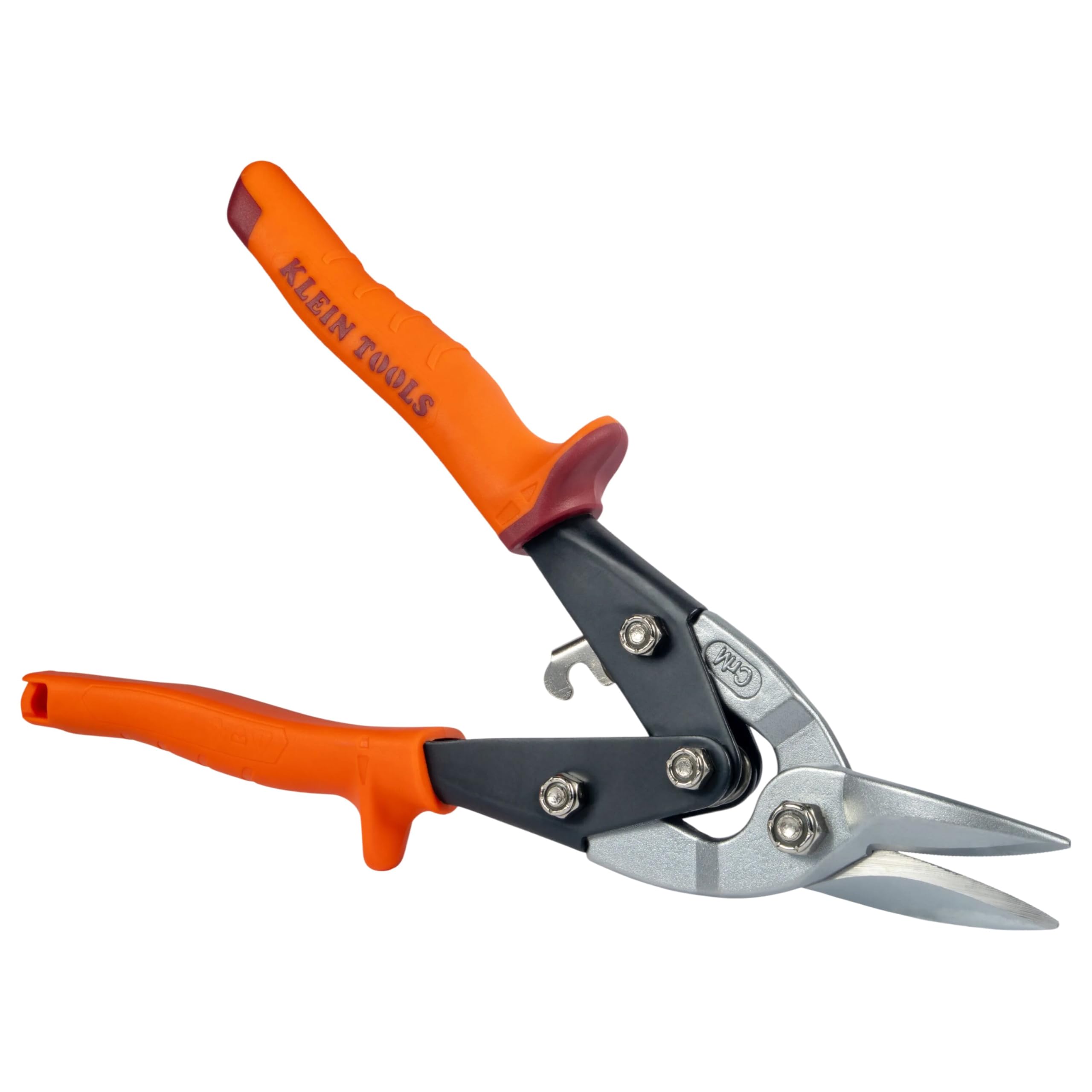 Metal Shears, Aviation Snips with Wire Cutter, Left Curvature Klein Tools 1200L