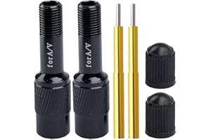 45mm Aluminum Alloy for Bike Valve Extender for Presta Valve Extension and for Schrader Valve Adapter, for Bicycle Shock Fork