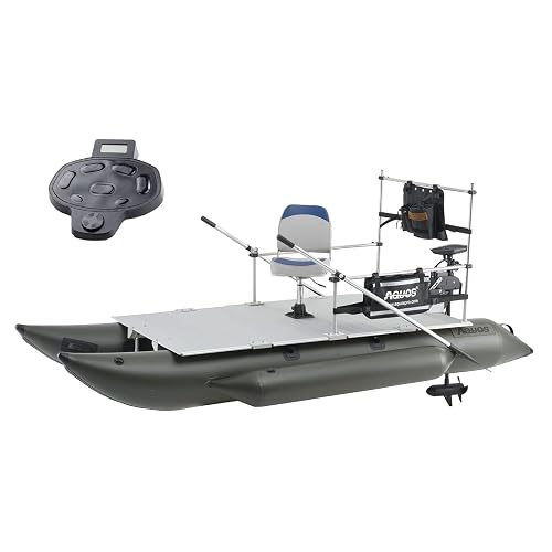 AQUOS Heavy-Duty for Two Series 12.5ft Inflatable Pontoon Boat with ...