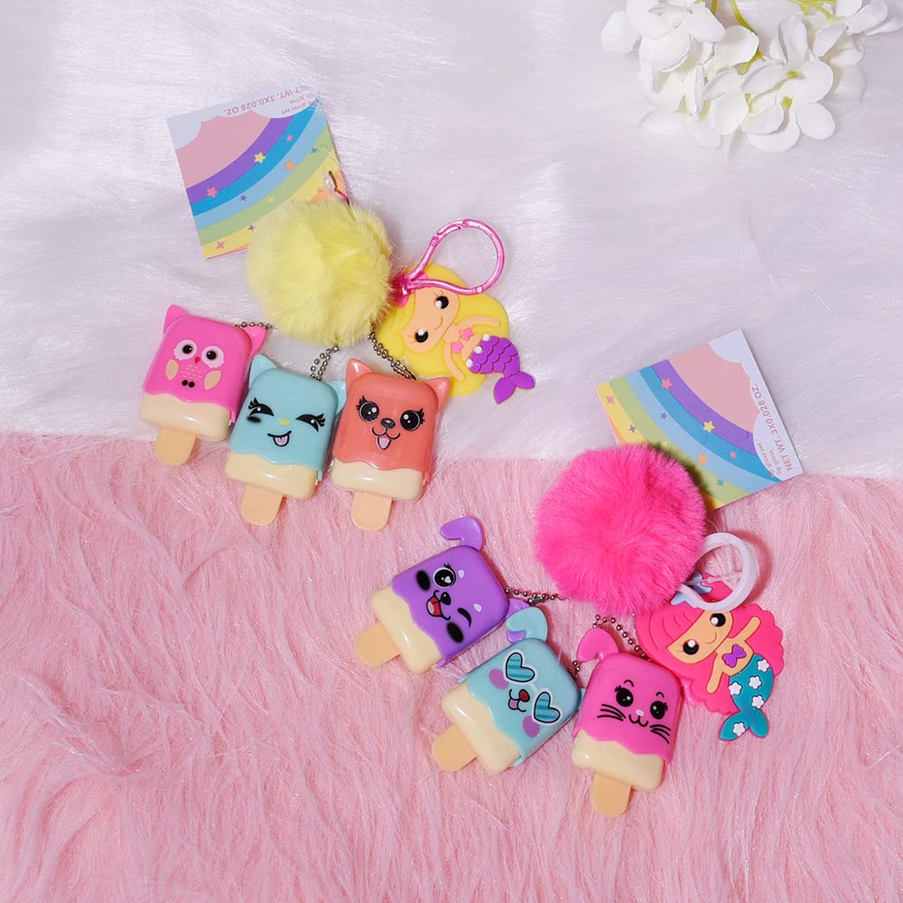 M&U MAKE YOU UP MU 6pcs Ice Cream Lip Gloss for girls (Cat and Dog)