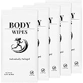 Enjamyo 200 Pcs Body Wipes Individually Wrapped Bulk,Body Wipes for Women and Men,Shower Wipe for Adults Bathing No Rinse, Personal Cleansing Wipe for Travel Gym Camping Outdoors Sports