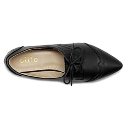 Ollio Womens Ballets Shoes Flats Enamel Pointed Toe