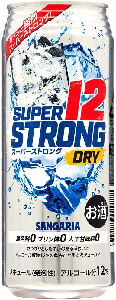 Amazon Co Jp スーパーストロングチューハイドライ 缶 チューハイ 500ml 24本 食品 飲料 お酒
