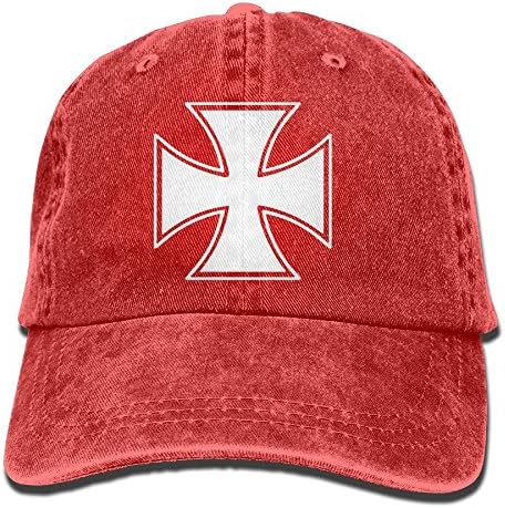 IRON CROSS - Skater Biker Outlaw Motorcycle Tag Baseball For Girl Red Hip-hop
