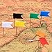 Outus 100 Pieces Map Flag Push Pins Tacks, Assorted 7 Colors