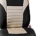 FH Group Automotive Car Seat Covers Full Set Premium 3D Air Mesh Beige and Black Seat Covers, Airbag Compatible and Split Bench Cover Universal Fit Interior Accessories for Cars Trucks and SUVs