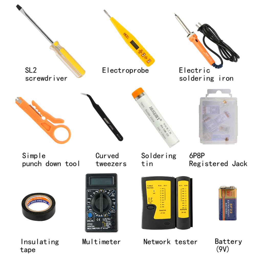 Professional Network Computer Maintenance Repair Tool Kit Toolbox Wire