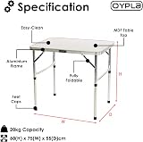 Oypla 75cm Portable Folding Outdoor Camping Kitchen Work Top Table view 2