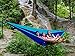 FLASH SALE! Chill Gorilla Pro Double Camping Hammock With Tree Straps. Blue. 4.7 Sq Ft Bigger Than Eno. Lightweight Weather Resistant RipStop Nylon. Perfect for Travel Hiking. Supports 661 lbs.
