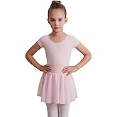WEGETIT Leotards for Girls Ballet Dress Toddler Dance Leotard with Skirt Kids Gymnastics Outfits Ballet Dance Tutu Dress