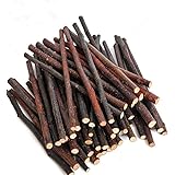 Bojafa 250g Apple Sticks Small Animals Molar Wood Treats Toys for Rabbits Chinchillas Guinea Pig Hamster Gerbil Parrot Bunny 