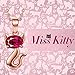 BRILLA Swarovski Elements Crystal Gifts Fashion Jewelry Pendant Necklace for Women (Red Cat)
