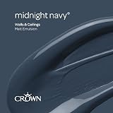 Crown Midnight Navy Matt Emulsion Paint 2.5L Water Based Quick Dry</wbr> view 3