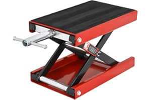 Smartxchoices Motorcycle Lift 1100 LB Capacity Wide Deck Motorcycle Center Scissor Lift Jack Hoist Stand for Street Bikes Cruisers Touring Motorcycles ATVs