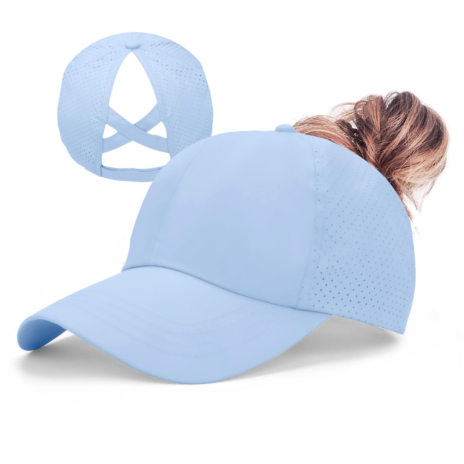 ZTL Women's High Ponytail Baseball Cap Performance Running Hat