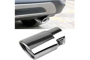TSUGAMI Car Exhaust Tip, 2.5" to 3.3" Stainless Steel Modification Chrome-Plated Finish Tail Throat Pipe, Adjustable Auto Ext