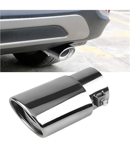 Collier De Serrage Pour Embout D'échappement Incliné - Acier Inoxydable Noir, Entrée 2,5 Pouces, Sortie 4,1 Pouces, Longueur 7,3 Pouces - Pour Voiture, Camion, SUV - 10